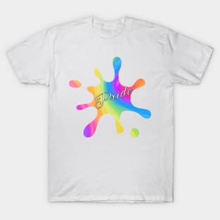 Pride Rainbow Paint Splatter T-Shirt